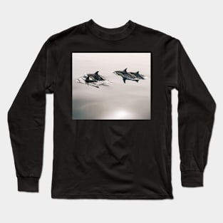 Dolphin Pod Swimming Long Sleeve T-Shirt